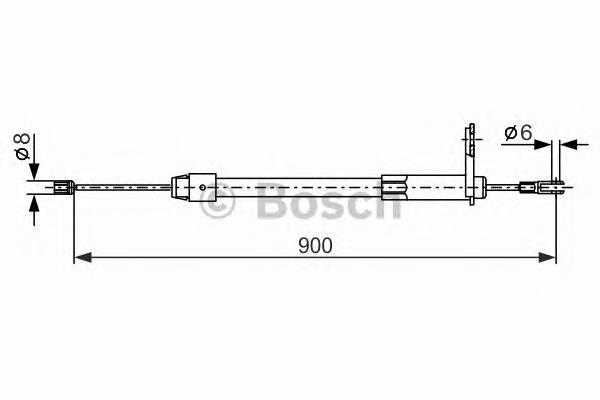 Купити 1987477847 Bosch Трос ручного гальма задній, правий