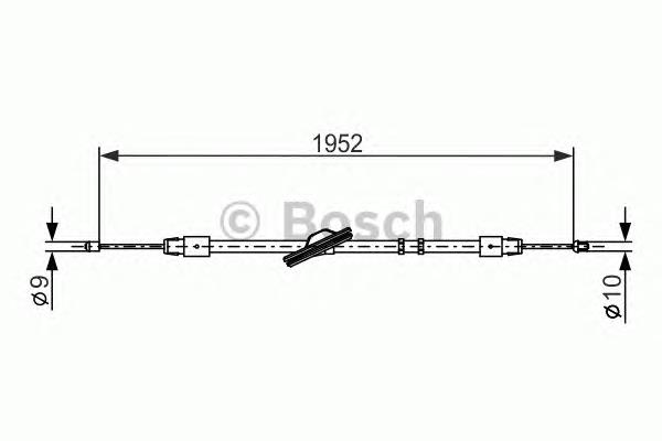 Трос ручного гальма передній 1987477851 Bosch