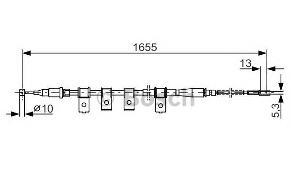 1987477920 Bosch Трос ручника задній лівий