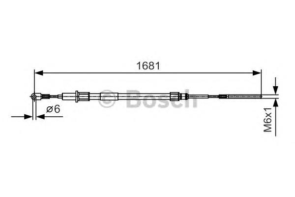 1987477924 Bosch трос ручного гальма передній