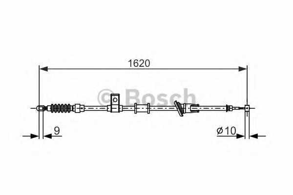 Трос стоянкового гальма задній лівий Bosch 1987477893 ціна, від 14.94 USD