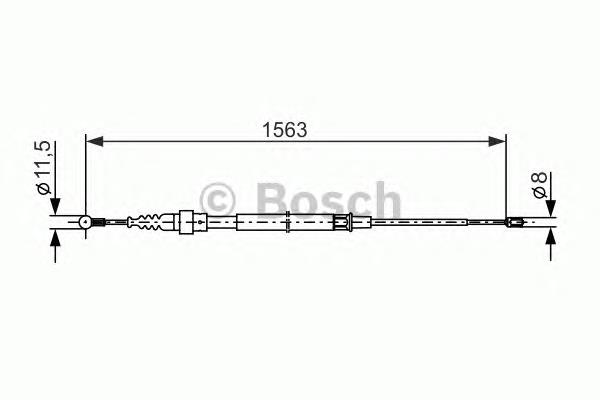 Трос ручного гальма задній, правий/лівий Bosch 1987477891 ціна, від 8.82 USD
