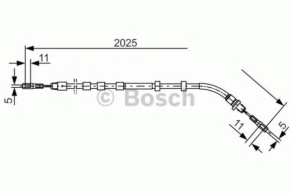 Трос ручного гальма задній, лівий 1987477903 Bosch
