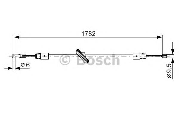 A1634200285 Mercedes Трос ручного гальма передній