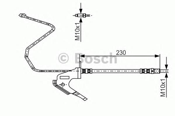 Шланг гальмівний задній, лівий Bosch 1987481161 ціна, від 17.81 USD