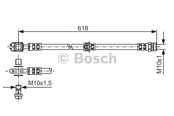 Купити 1987481173 Bosch Гальмівні шланги передні