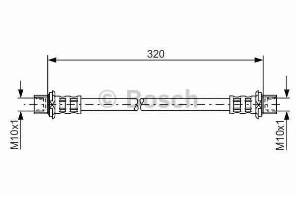Шланг гальмівний задній Bosch 1987481181 ціна, від 7.57 USD