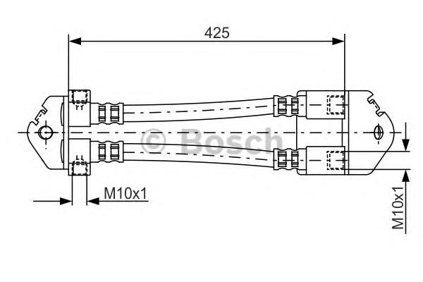 Купити 1987481073 Bosch Шланг гальмівний задній
