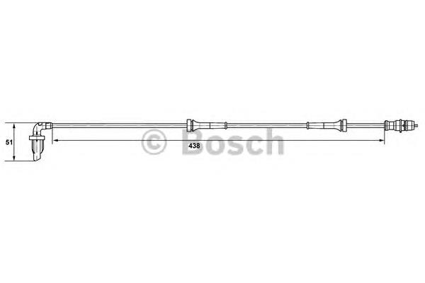 Купити 0265007582 Bosch Датчик АБС (ABS) задній, правий