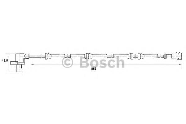 Датчик АБС (ABS) задній Bosch 0265006366 ціна, від 17.20 USD