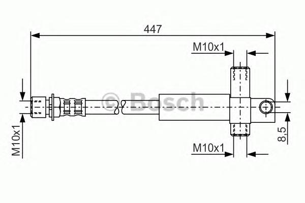 Шланг гальмівний задній 1987476614 Bosch