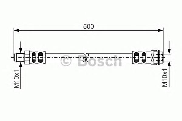 Купити 1987476453 Bosch Гальмівні шланги передні