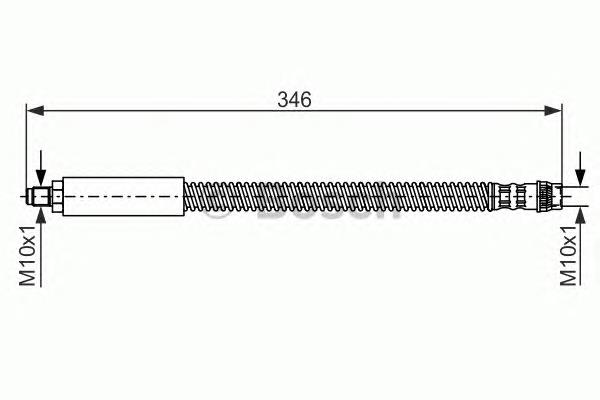 Шланг гальмівний передній 1987476859 Bosch