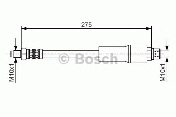 Шланг гальмівний задній Bosch 1987476649 ціна, від 7.44 USD