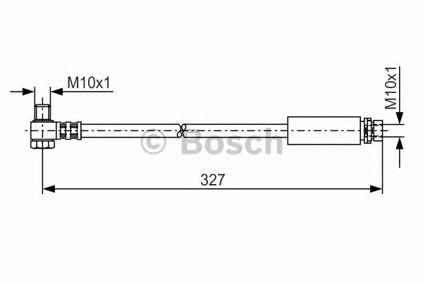 Шланг гальмівний задній Bosch 1987476095 ціна, від 24.43 USD