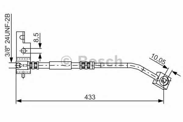 Шланг гальмівний передній, правий ABE C82313ABE ціна, від 23.73 USD