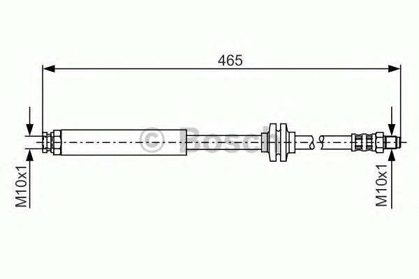 1987476079 Bosch Гнучка гальмівна трубка передня