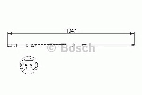 Датчик зносу гальмівних колодок, задній 1987473512 Bosch