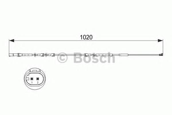 1987473510 Bosch Датчик зносу гальмівних колодок, передній