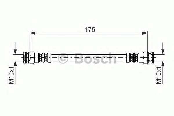 Гнучка гальмівна трубка задня Bosch 1987476012