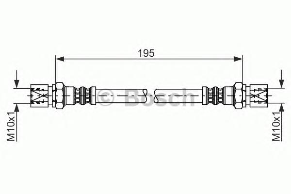 Шланг гальмівний задній Bosch 1987476030 ціна, від 4.86 USD