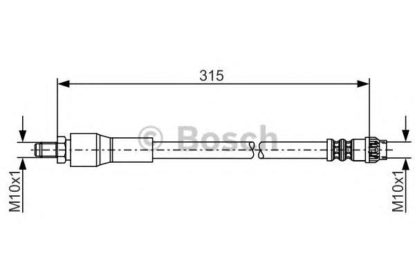 1987476032 Bosch Гнучка гальмівна трубка передня