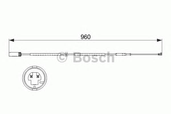Датчик зносу гальмівних колодок, задній 1987473523 Bosch