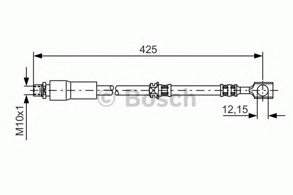 1987476386 Bosch Гнучка гальмівна трубка передня