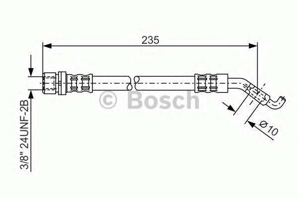Шланг гальмівний задній Bosch 1987476207 ціна, від 9.24 USD