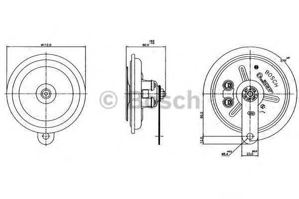 Купити 0986320301 Bosch Клаксон