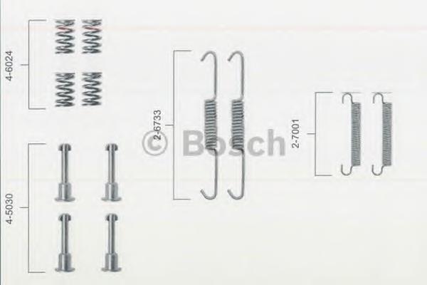Монтажний комплект задніх барабанних колодок Bosch 1987475149