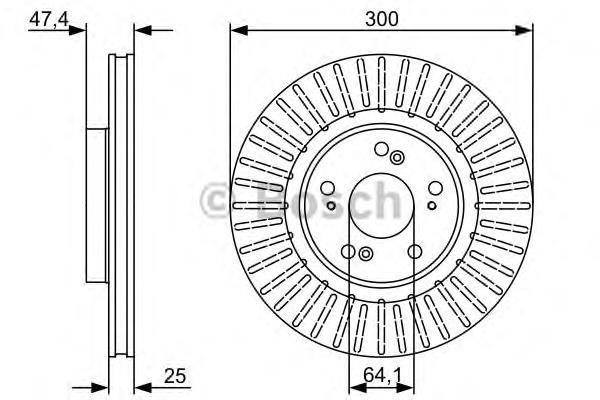 0986479534 Bosch Гальмо дискове переднє