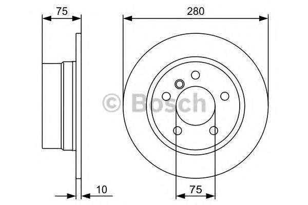 Диск гальмівний задній 0986479494 Bosch