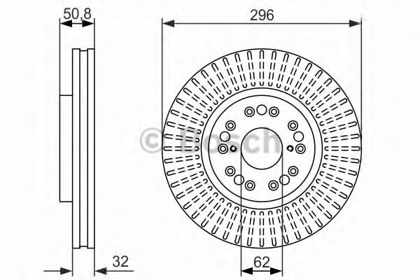 Гальмівні диски передні 0986479485 Bosch