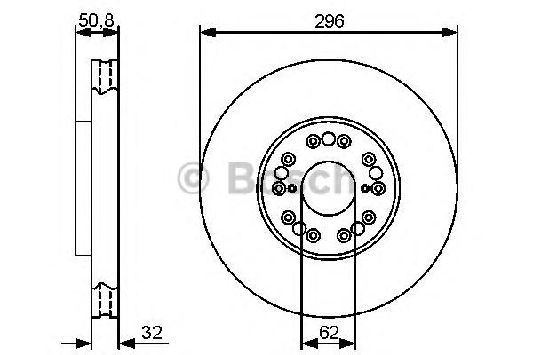 Диск переднього гальма Bosch 0986479429 ціна, від 38.67 USD