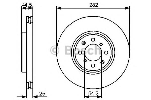 Гальмівні диски передні 0986479476 Bosch