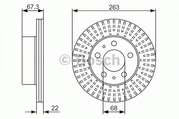 Диск переднього гальма Bosch 0986479480 ціна, від 31.25 USD