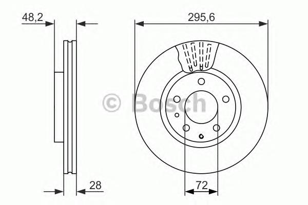 Диск переднього гальма Bosch 0986479758 ціна, від 47.18 USD