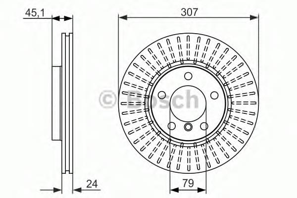Диск переднього гальма Bosch 0986479726 ціна, від 56.55 USD