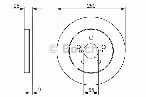 Диск гальмівний задній Bosch 0986479721