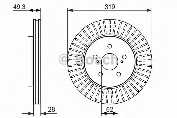 Купити 0986479722 Bosch Ротор гальмівний