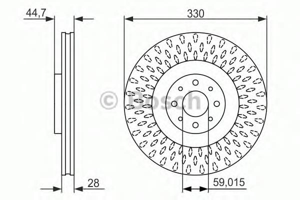 0986479648 Bosch Гальмо дискове переднє