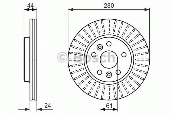 0986479611 Bosch Гальмо дискове переднє