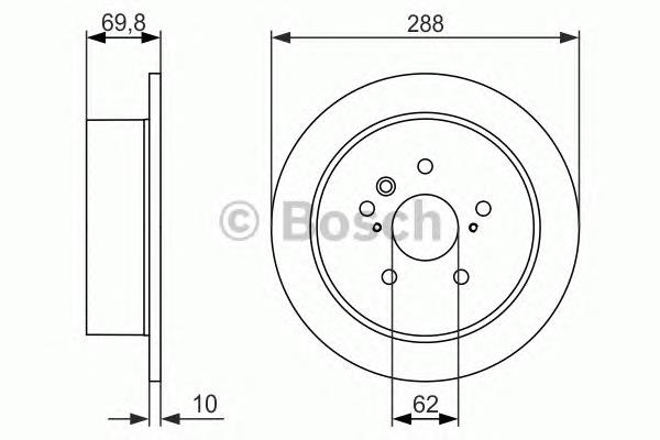 Купити 0986479614 Bosch Диск заднього гальма