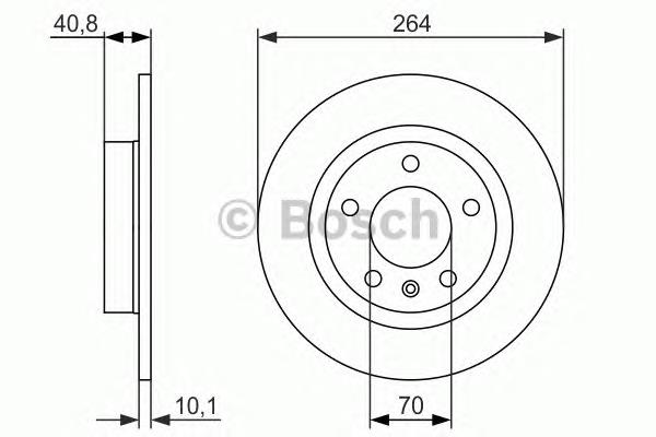 Диск гальмівний задній 0986479715 Bosch