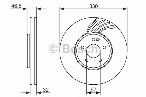 Диск переднього гальма Bosch 0986479719 ціна, від 84.81 USD