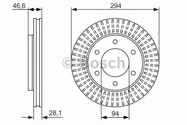 Гальмівні диски передні 0986479704 Bosch