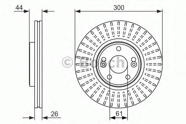 0986479668 Bosch Гальмо дискове переднє