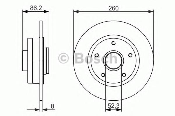 Купити 0986479684 Bosch Диск заднього гальма