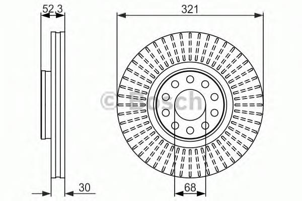 Гальмівні диски передні 0986479690 Bosch